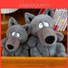 Süßes Cartoon Grauer Wolf Plüschtier für Kinder Weiches Kuscheltier Geschenk
