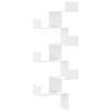 VidaXL White Wall Corner Shelf 45x45x147 Cm Engineered Wood, Corner Shelf, Hanging Shelf, Wall Shelf 852636