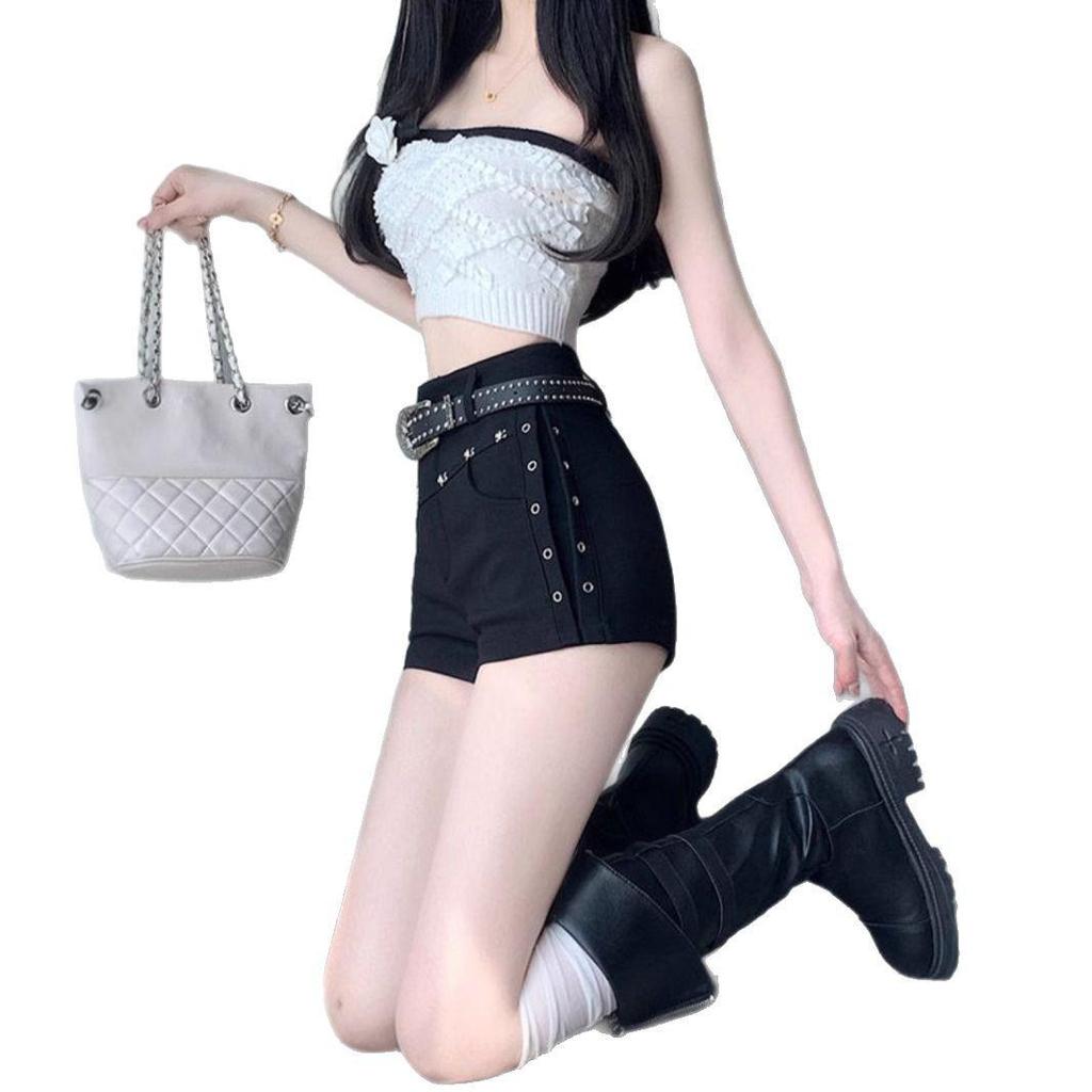 Women's Spicy Denim High-Waist Hot Shorts - Sexy, Slimming, Elastic, and Hip-Hugging Fit