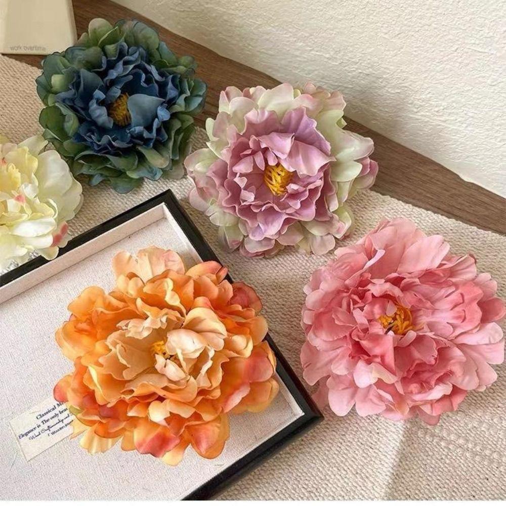 Simulation Flower Hair Clip 14cm Artificial Floral Side Clip Girl Hairpins  For Beach Vacation