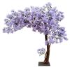 Blue Flower Indoor and Outdoor Artificial Potted Tree for Landscaping and Living Room Decor