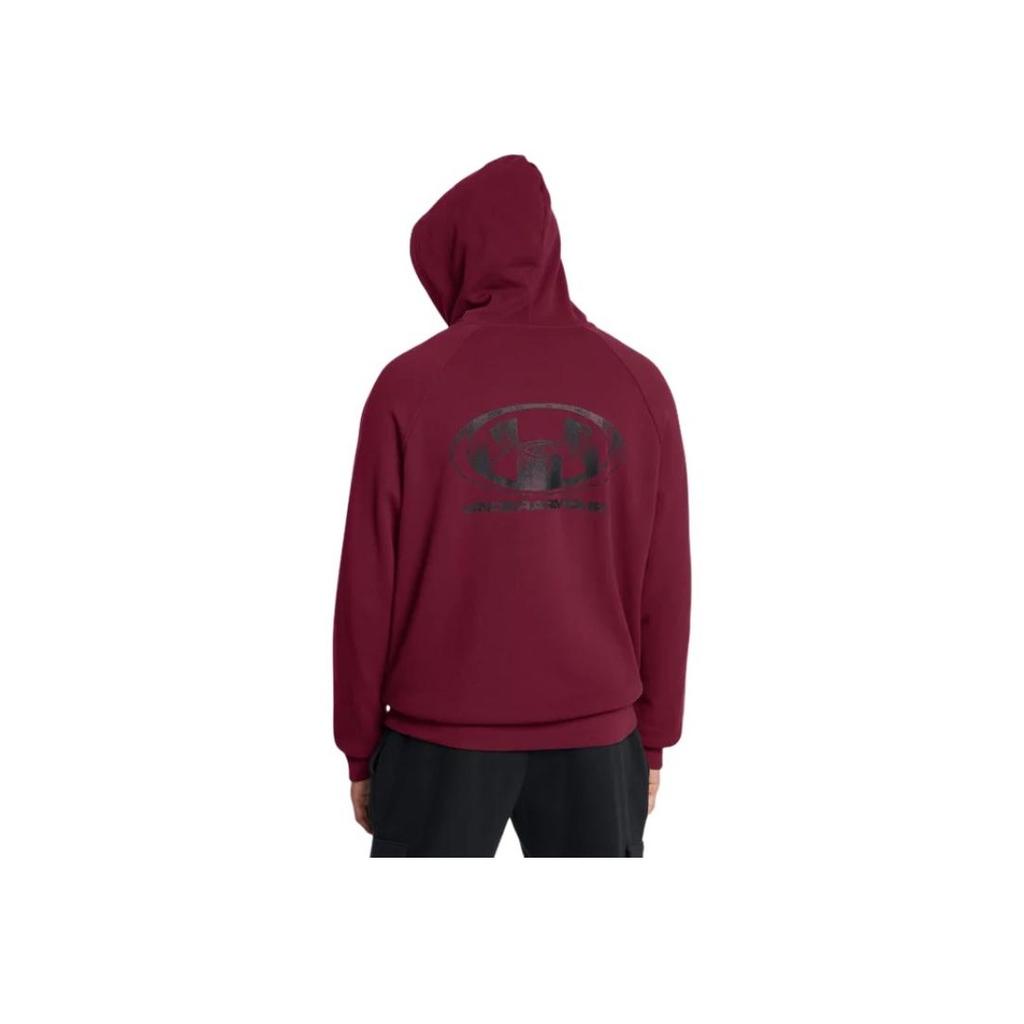 Under Armour Rival Fleece Glitch Loose Fit Hoodie Soft Comfortable Sweatshirt Men Hoodies Red 1389428-625