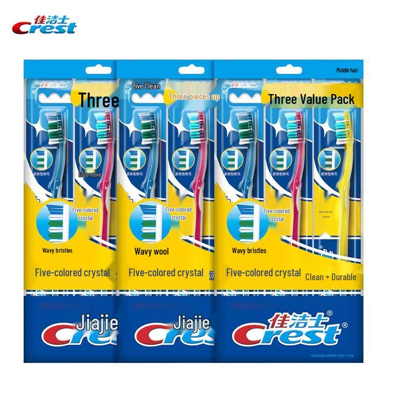 Crest Colorful Crystal Soft Bristle Toothbrushes