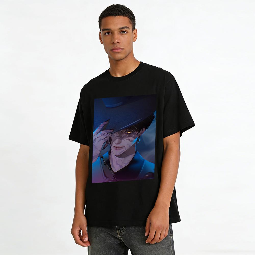 Jujutsu Kaisen Fushiguro Toji Printed T-shirt Cool Dark Style Anime Peripheral Streetwear Tops Pure cotton T-shirt