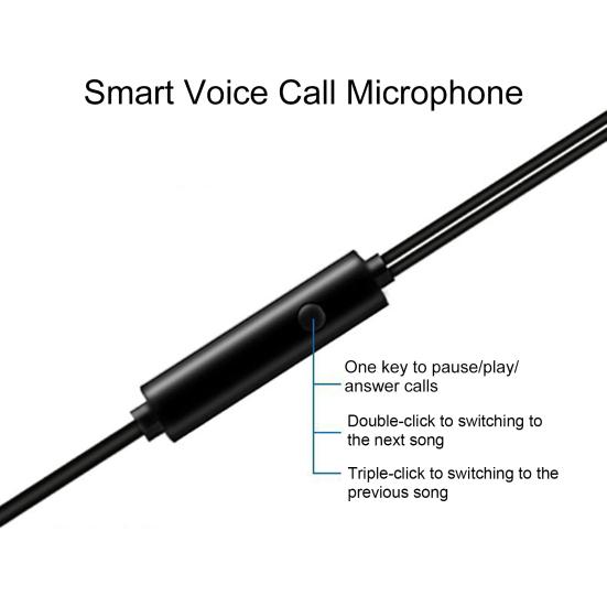 Wired Earbud High Fidelity Waterproof Ergonomic 3.5mm Noise Reduction Sports Ear Hook Earphone for Running