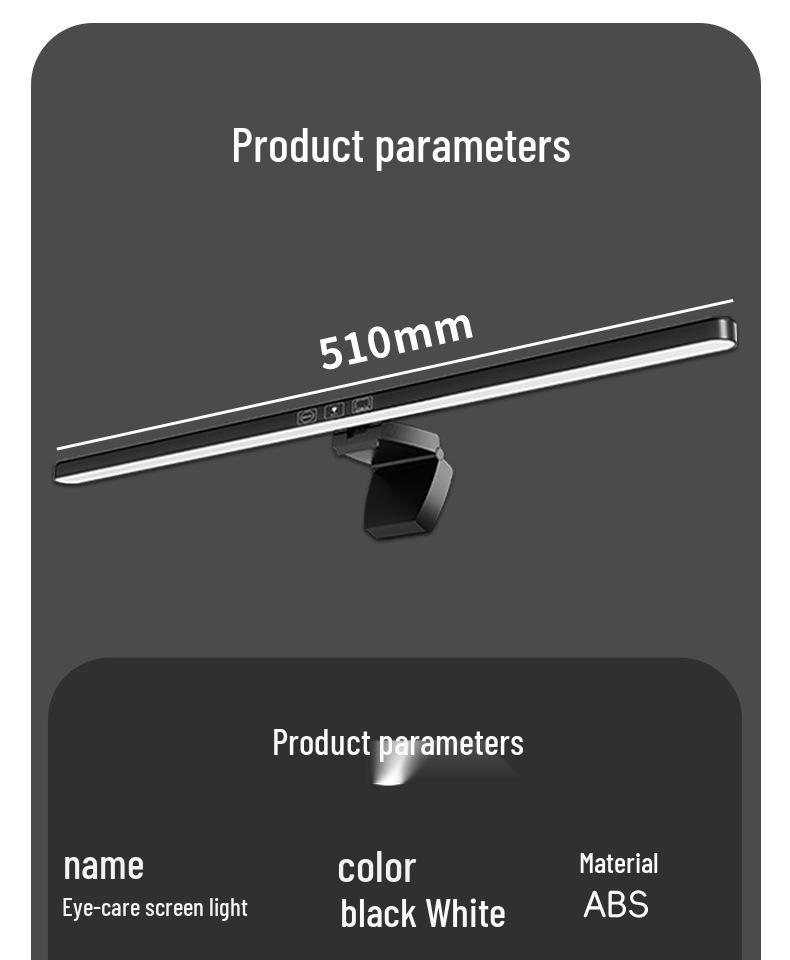 Curved Monitor Hanging Light - Eye Protection Gaming Desk Lamp