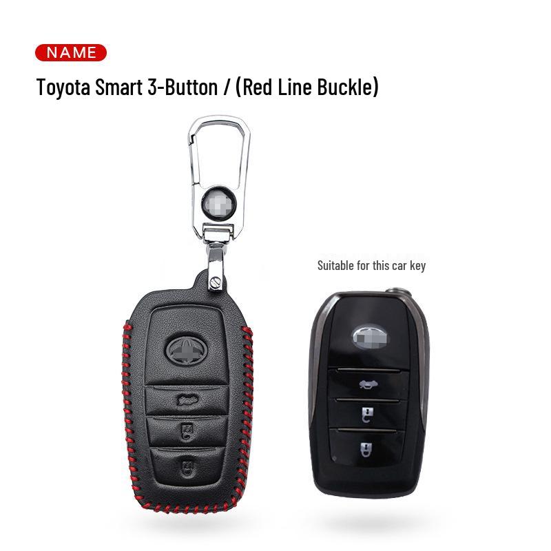Toyota Genuine Leather Key Case Cover for RAV4, Camry, Corolla, Highlander