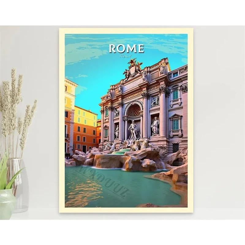 

Скандинавские ретро-плакаты о путешествиях по Порту и Парижу - художественные принты на холсте для декора стен в гостиной и туристических подарков 21cm×30cm NoFrame