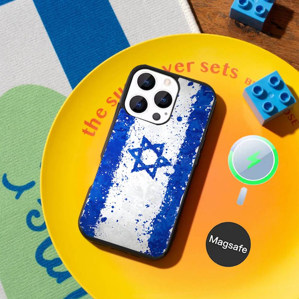 Star of David I-Israel Flag Phone Case For iPhone 17,16,15,14,13,12,11,Pro,Max,Plus,Mini,SE4 Magnetic Magsafe Wireless Charging