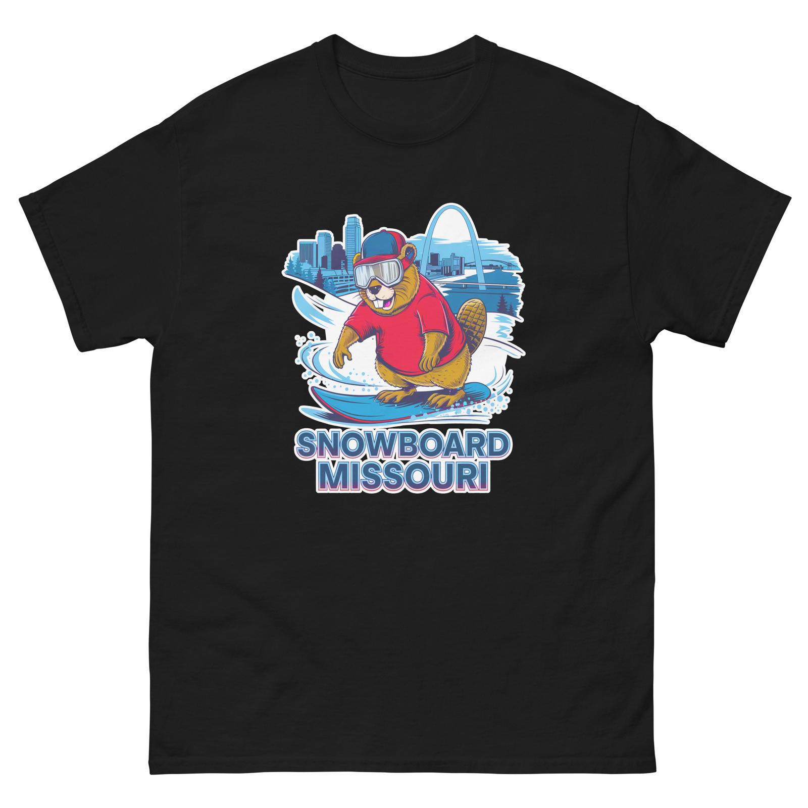 Snowboard Missouri Beaver USA Snowboarding Animal T-Shirt XXXXL