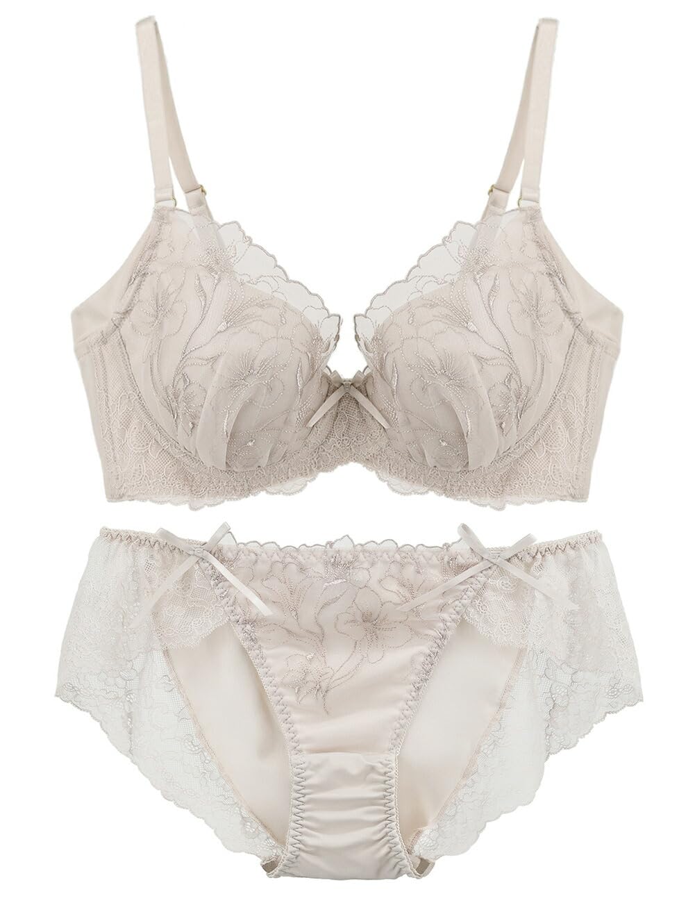 

Two Hatch Bra Panty Cute Plus Sizes b79a Mocha A & Set, Comfortable, Shapewear, High-Back Support, Underwear, Embroidery, Lace, Sizes, Glamour,