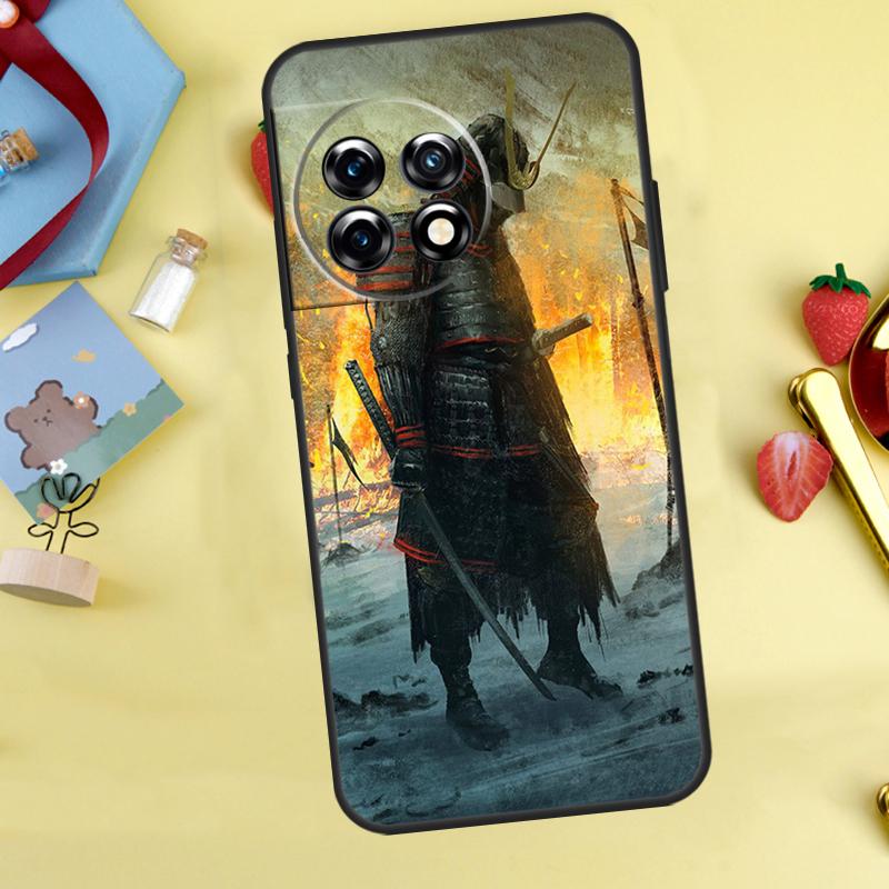 

Japanese Samurai Art Case For OnePlus 13R 12R 10R 15 13 12 11 10 9 13T 10T 8T Nord CE 5 2 3 4 Lite N20 N30 Cover OnePlus 10Pro