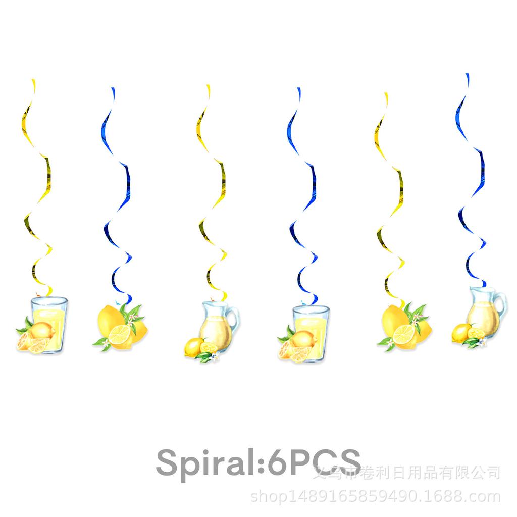 Lemon Birthday Theme Party Supplies Birthday Decoration Party Atmosphere Layout Props Tableware Banners Tablecloth