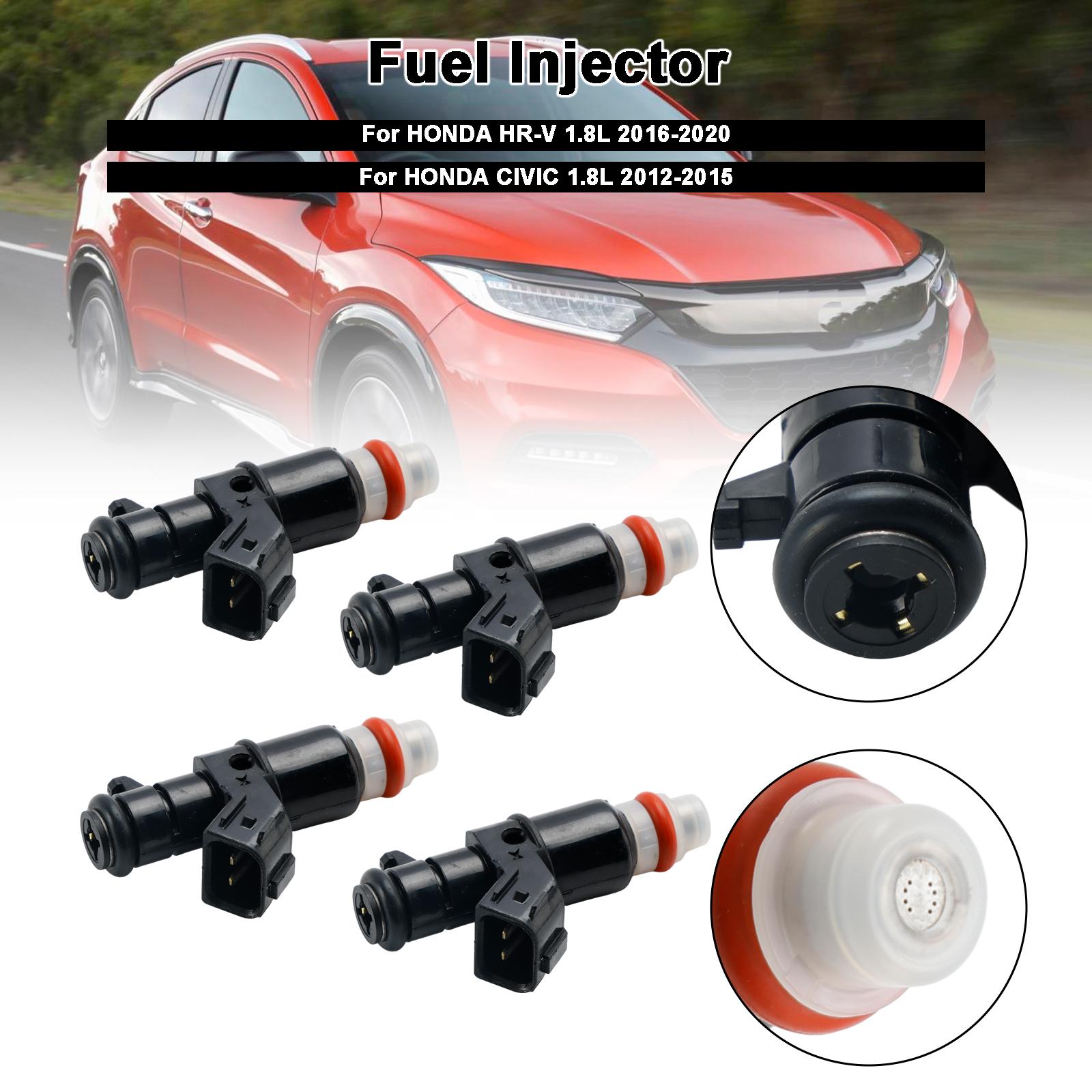 

4PCS Fuel Injector 16450-R2E-L01 Fit for Honda Civic 2012-2015 Fit for HRV 16-20 1.8L