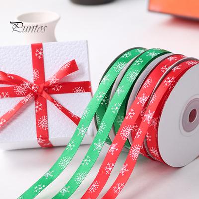 22 m Weihnachtsband, weiße Schneeflocke, helle Farbe, dicker, schlank, DIY-Geschenkverpackung, wiederverwendbar, Schleife, für die Herstellung von Weihnachtsbaumbändern
