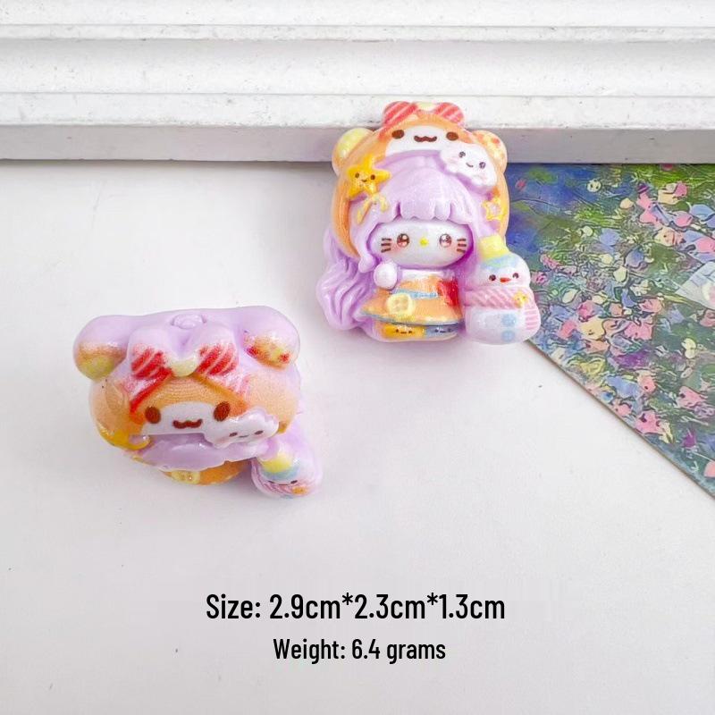 KT Cat DIY Resin Accessories: Cute Handmade Ornaments for Cream Glue, Hair Clips, Phone Lanyards, and Keychains.