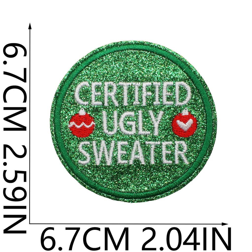 Christmas Embroidery Cloth Sticker Snowflake Elk Patch Sticker Decorative Apple Socks Embroidery Sticker Christmas Bell Heat Transfer