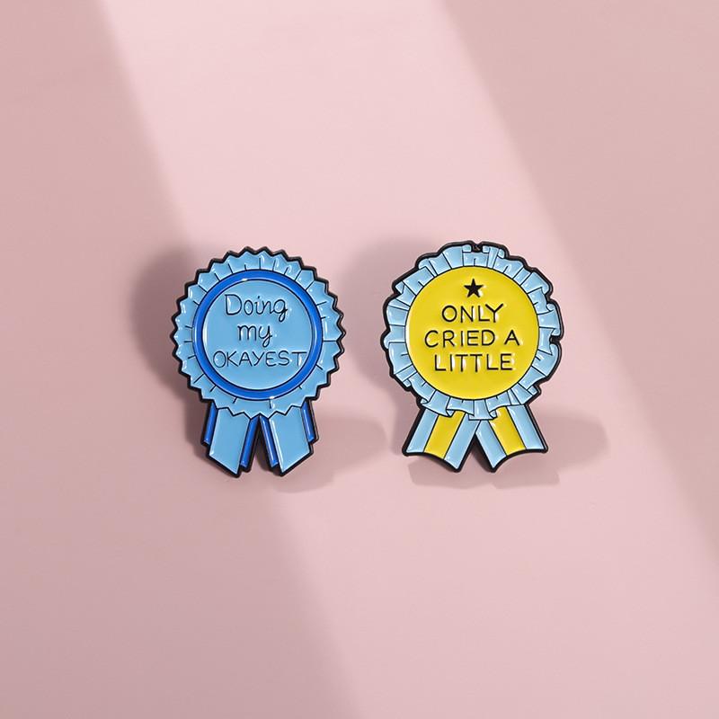 Stylish Geometric Alloy Brooch Inspirational Pin For Men And Women Adjustable Fashion Accessory