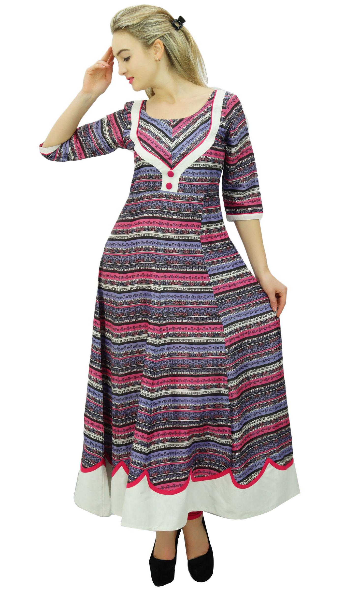 

Phagun Жіночий багатобарвний подвійний шар Anarkali Kurti Indian 8 різнокольоровий