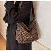 Autumn and Winter Fashion Leopard Print Tote Bag, Female Students Commute To Class, Large-capacity Messenger Bag
