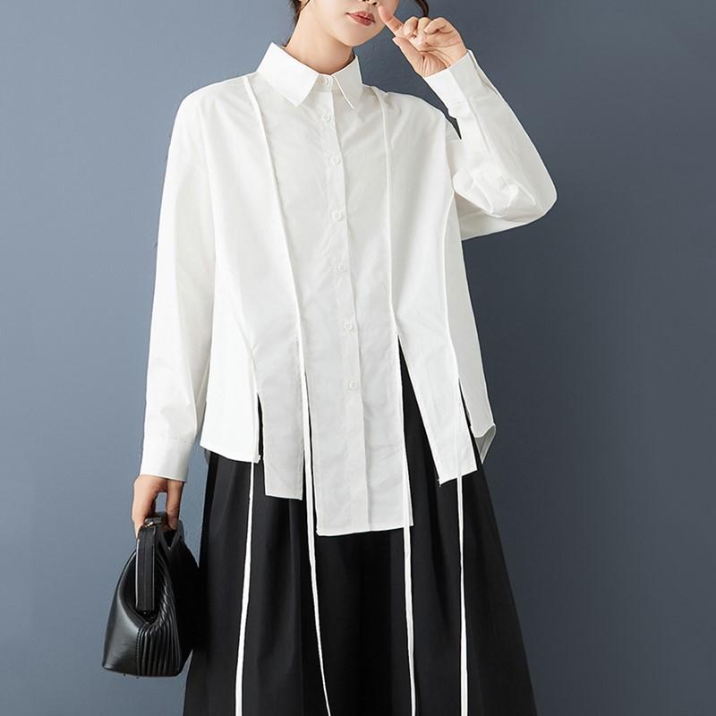 

хлопок больших размеров с длинным рукавом повседневные свободные рубашки и блузки для блузки весенне-осенние топы женская рубашка на пуговицах