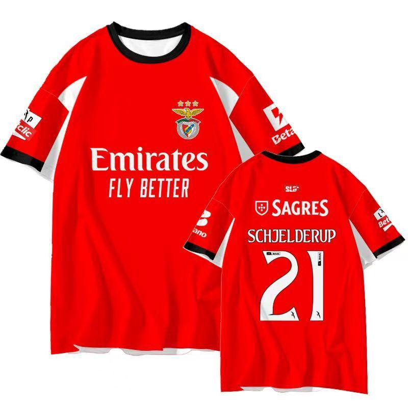 Benfica Home & Away Jersey: #10 Di Maria, #14 Pavlidis - Fan Version Football Kit