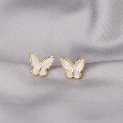 1 paar Nette Temperament Schmetterling Stud Ohrringe Für Frauen Mädchen Einfach Alle-spiel Täglichen Tragen Ohrringe Schmuck Zubehör Geschenke