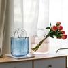 Trendige Glas-Handtaschen-Vase, Kreative Blasen-Fischglas-Blumenvase für Tischplatte, Hydroponische & Dekorative Blumen