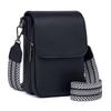 Vintage Damen Leder Crossbody Tasche Handytasche für Damen Verstellbarer Breiter Riemen Handtasche Multi-Reißverschlussfächer Geldbörse