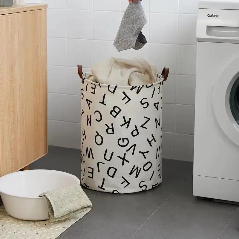 

Foldable Dirty Clothes Basket Laundry Basket Portable for Toy Clothing Storage Bucket Waterproof Laundry Hamper Washing Basket