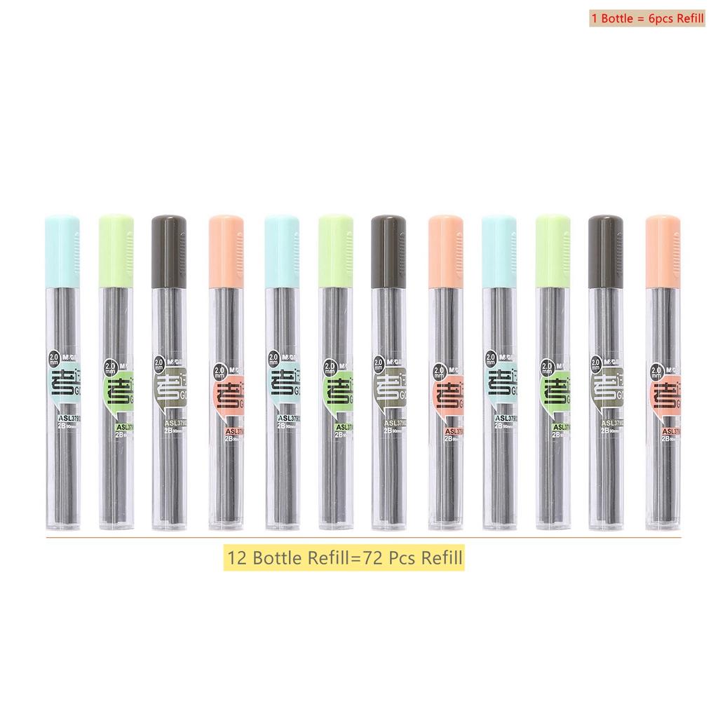 2.0mm Mechanical Pencil Set Creative Pencil Rod Refill for Shool Office Writing Supplies Kids Girl Exam Spare Korean Stationery