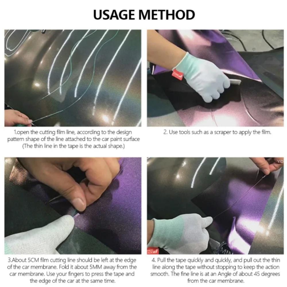 5/10M Car Vinyl Wrap Stickers Decal less Tape Design Line for Wrapping Film Cutting Tools Aotu Film Accessories