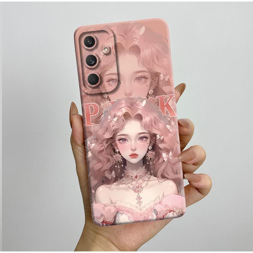 Phone Cover For Samsung Galaxy M35 5G Bumper Silicone Shockproof Pretty Butterfly Flowers Case Coque For Galaxy M 35 M55 Funda