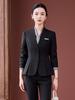 Elegant Collarless Women's Suit Set for Hotel Manager & Receptionist Spring/Autumn Workwear