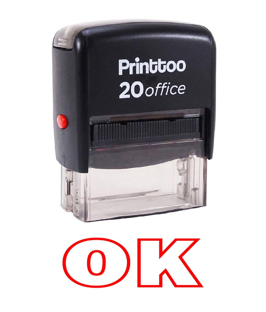Printtoo Office Stationary OK Self Inking Rubber Stamp Custom Stamp-Black