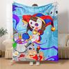 Digital Circus Blanket Comfortable Great for Picnics Seaside Office Chair Four Seasons Multipurpose Modern Gift for Travel Home Birthdays