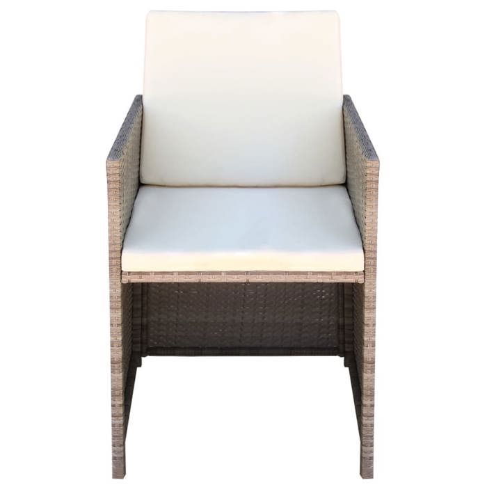 Chaises de jardin - VIDAXL - Résine tressée Beige - Contemporain - 2 personnes - Extérieur