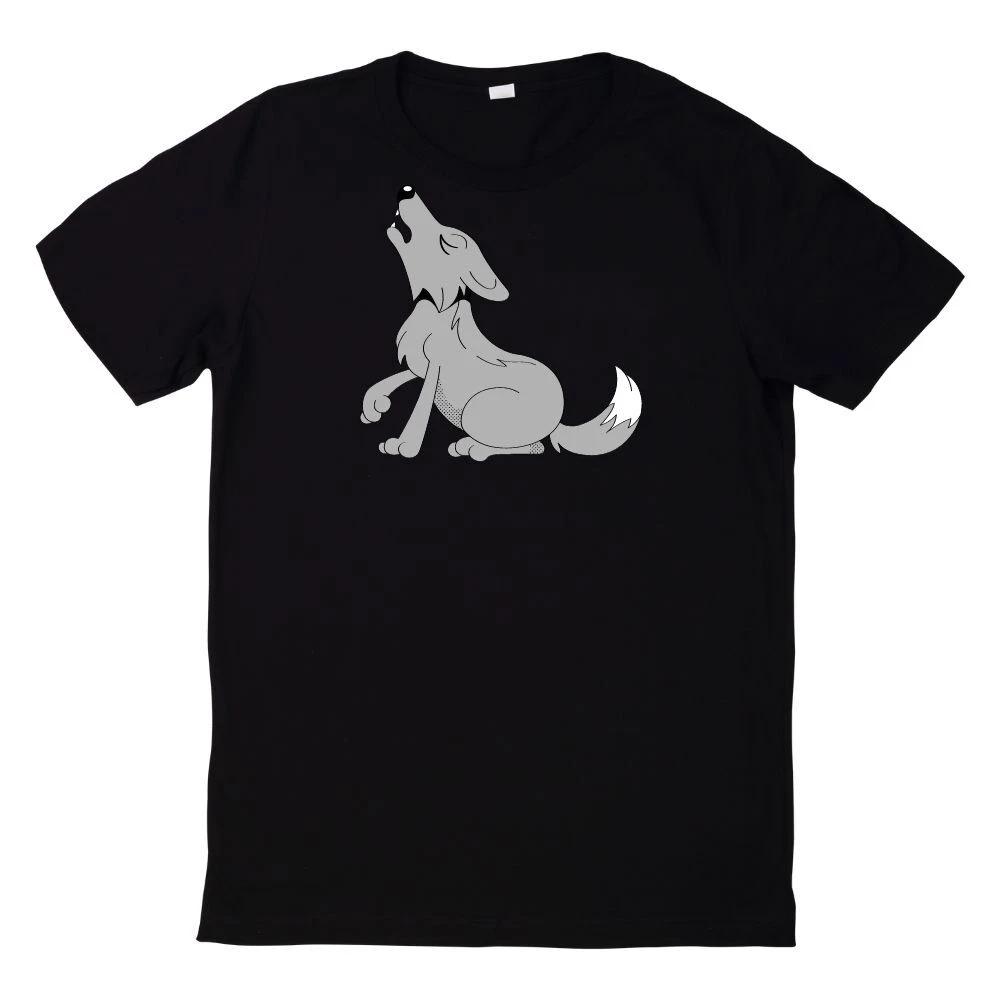 T-Shirt Kleiner Wolf Heult Vollmond An XL