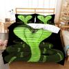 Snake Print 3D Printed Bedding Set, Reptile Down Duvet Cover, Pillowcase 2/3 Pieces, Mollusk Quilt Cover AU/DE/EU/ES Full Size Bed Cover