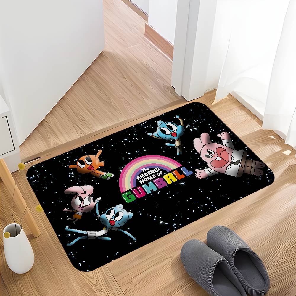 Game The A-Amazing World Of G-Gumball Bathroom Mat Non-Slip Laundry Room Mat Laundry Decor Balcony Child Living Room Toilet Rug