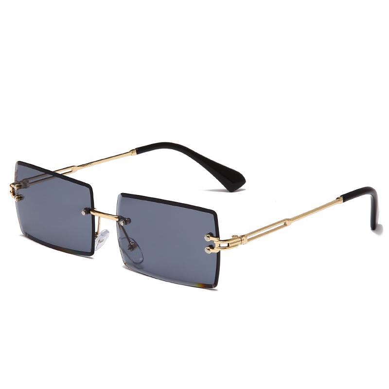 NWOGLSS 31274 Frameless Gold Colorful Unisex Shade Outdoor Sunshade Sunglasses 2023 UV400 Fashion sunglasses