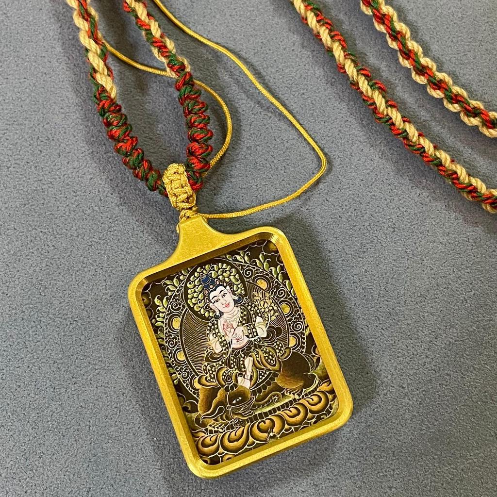 Twelve Zodiac Copper Thangka Pendant with Eight Guardian Deities: Daikokuten Temple Souvenir Accessory Plate