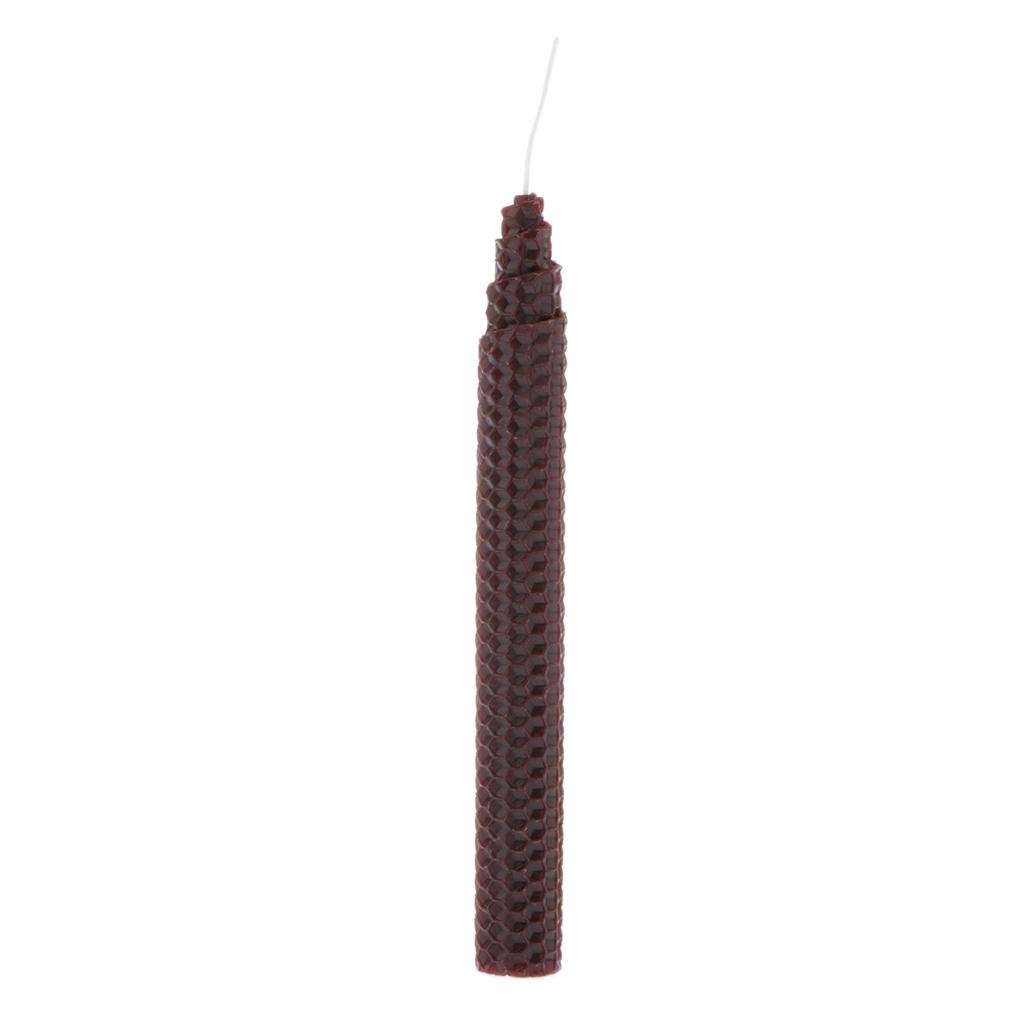Handmade Beeswax Candles Natural Honeycomb Design Eco Friendly Taper Candle for Dining Room Decor коричневый