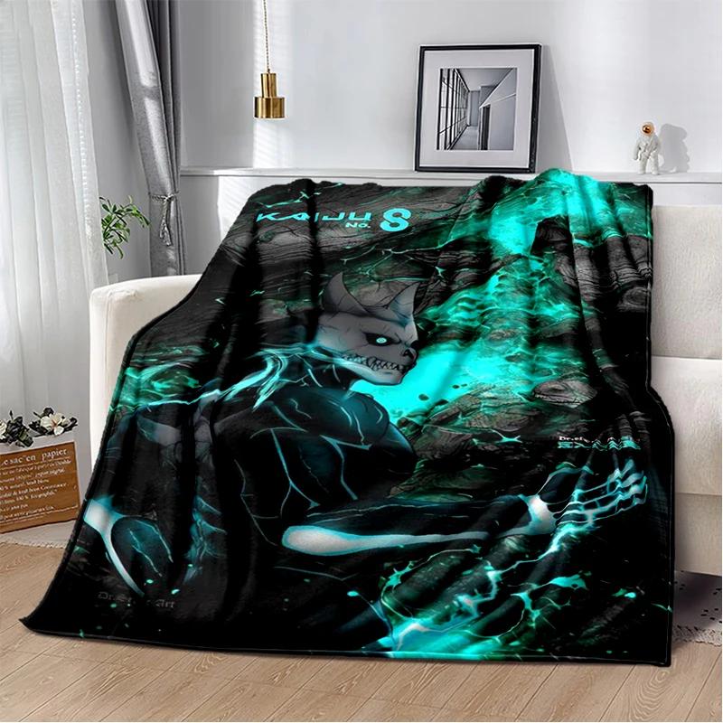 3D Kaiju No.8 Anime Cartoon Soft Flannel Blanket for Bed Bedroom Sofa Picnic,Throw Blanket for Cover Office Gift Kids