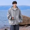 Xiaofu Men's Casual Zip-Up Hooded Sweatshirt