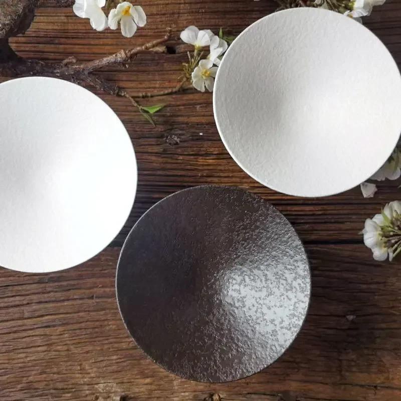 Ceramics Dinner Plate Tall Pasta Plates Salad Bowls Soup Basins Creative Restaurant Home High Feet Tableware Snack Dessert Trays
