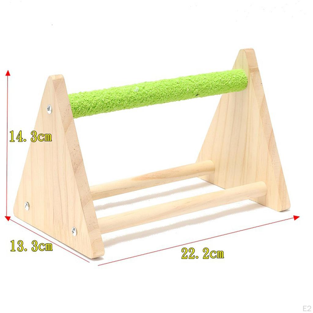 Parrot Playstand with Feeding Cups Activity Play Center Indoor Outdoor Bird Training Portable