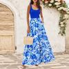 Flytende kjoler for damer Sommerkjoler for kvinner Uformelle lange kjoler Søte blomsterkjoler