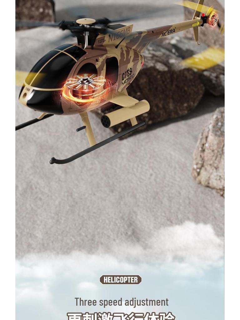Kubi Bingke C189 Optical Flow Remote Control MD500 Military Helicopter Toy