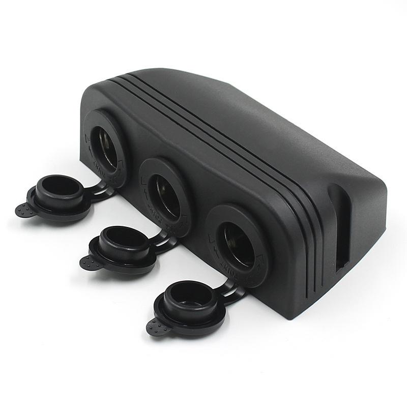 3 In 1 Tent Type 12-24V Power Sockets Combination Automotive Accessory Outlet for Car Rv Truck Marine Boat